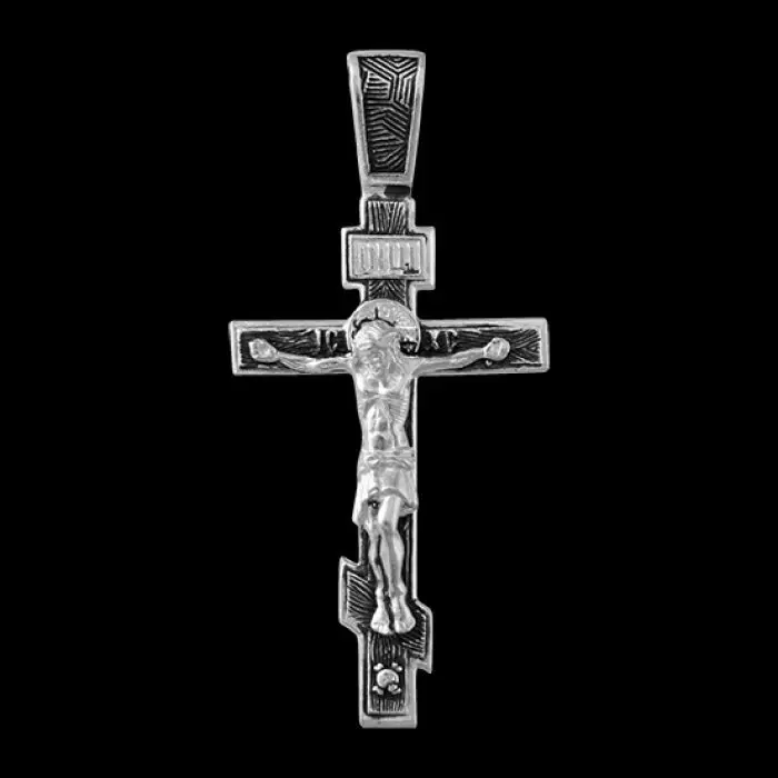Подвеска крест из серебра