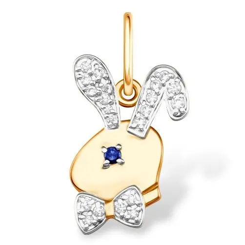 Подвеска декоративная из красного золота