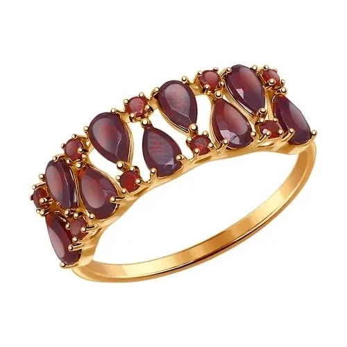 Кольцо декоративное из красного золота