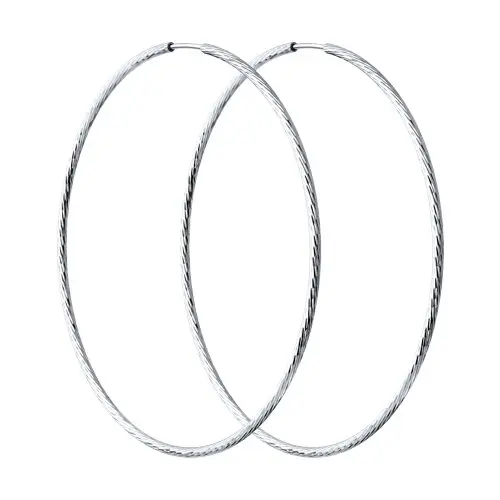 Серьги конго из серебра