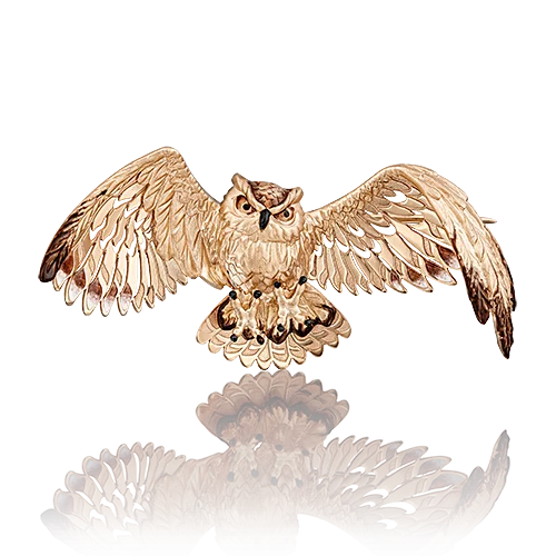 Брошь из красного золота вид 1