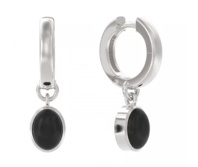 Серьги подвесные из серебра