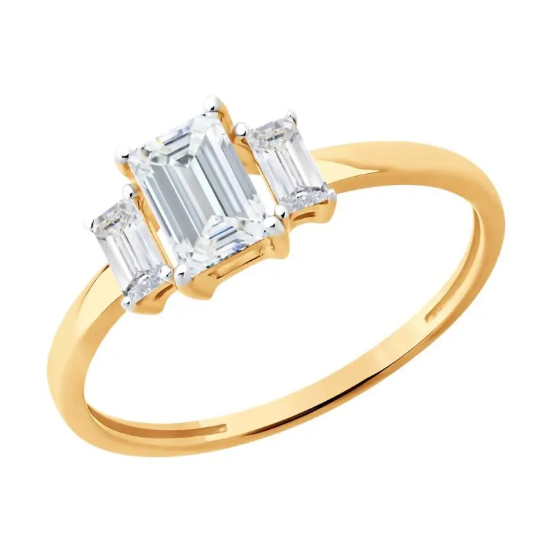 Кольцо декоративное из красного золота