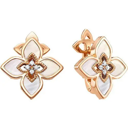 Серьги с английским замком из красного золота