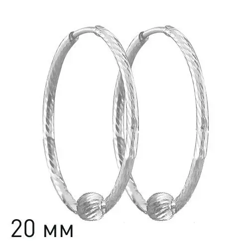 Серьги конго из серебра