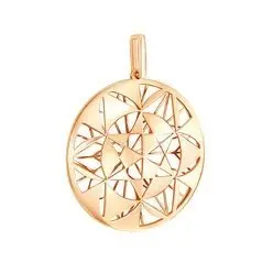 Подвеска декоративная из красного золота