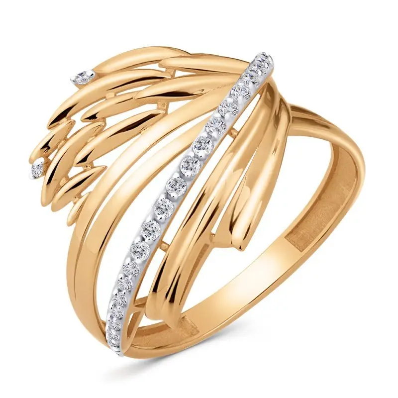 Кольцо декоративное из красного золота