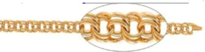 Браслет цепочный из красного золота