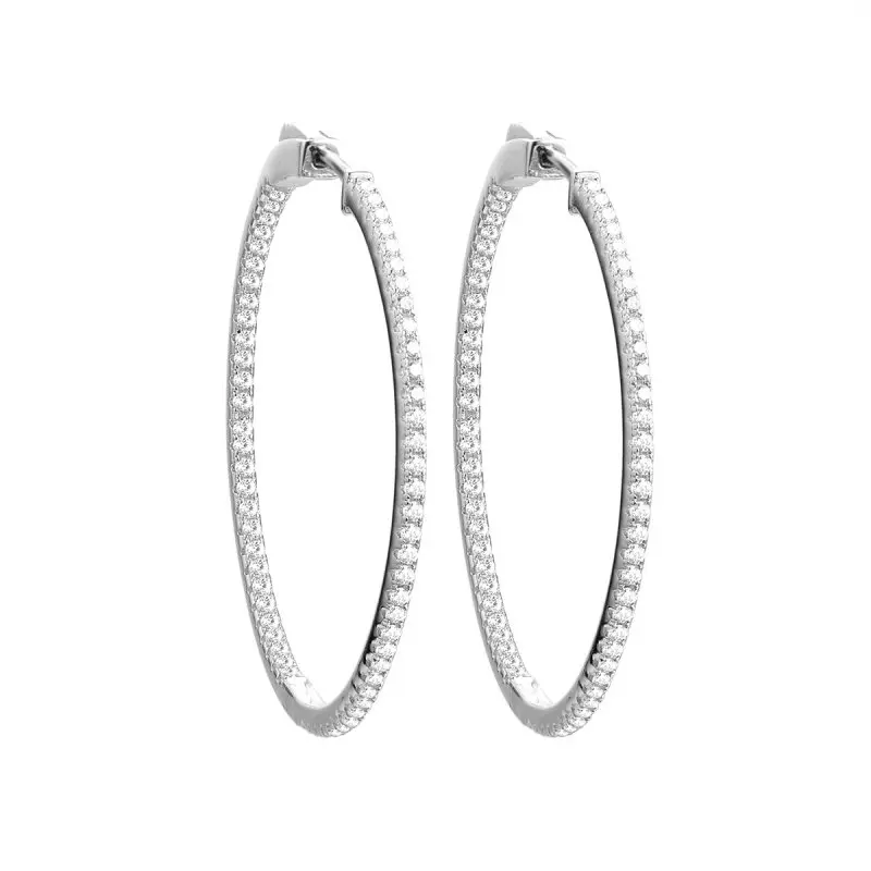 Серьги конго из серебра