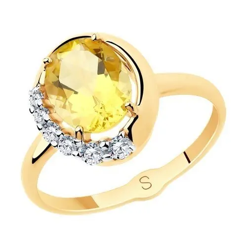 Кольцо декоративное из красного золота