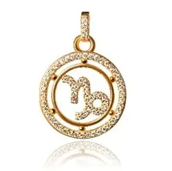 Подвеска знак зодиака из красного золота