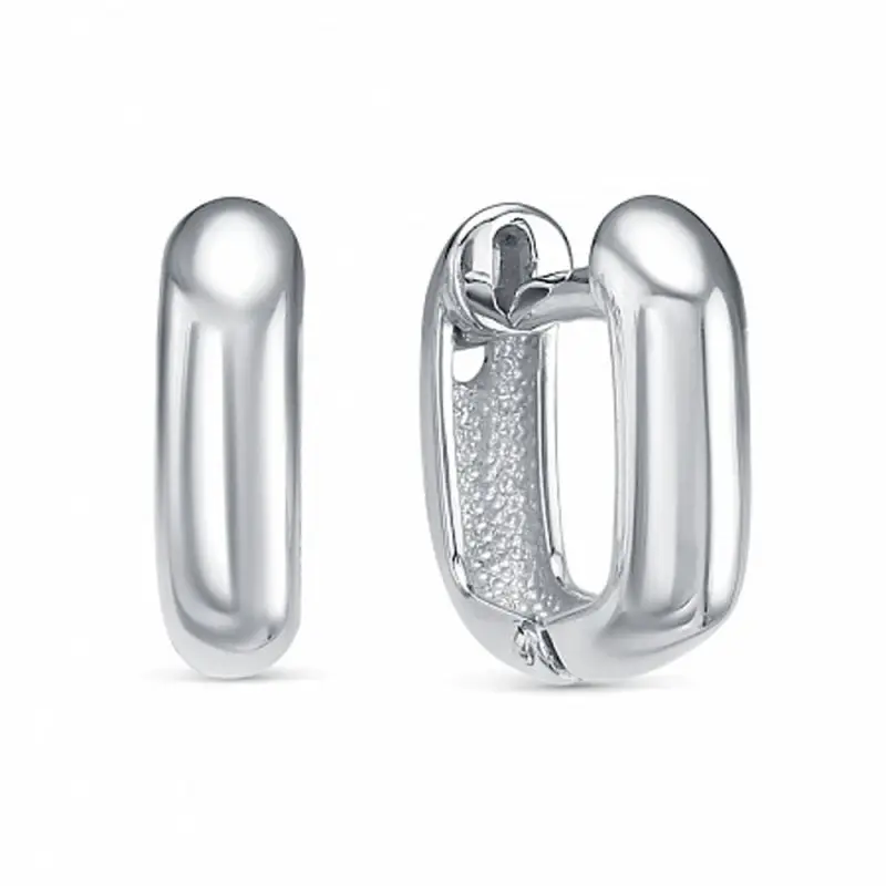 Серьги с английским замком из серебра