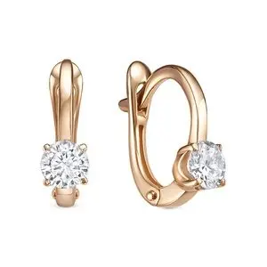 Серьги детские из красного золота