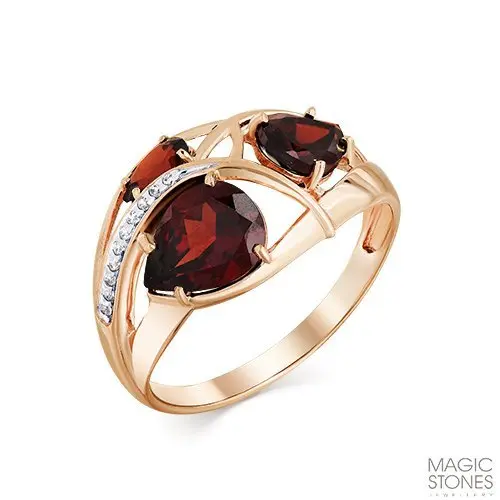 Кольцо декоративное из красного золота