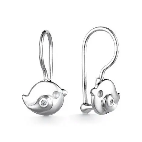 Серьги детские из серебра вид 1