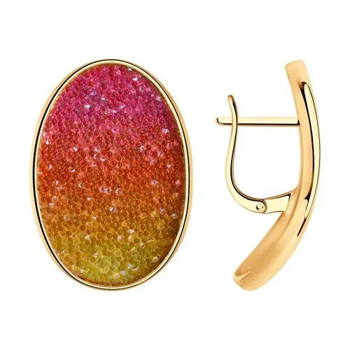 Серьги с английским замком из позолоты