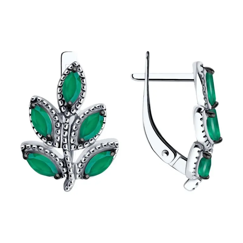 Серьги с английским замком из серебра