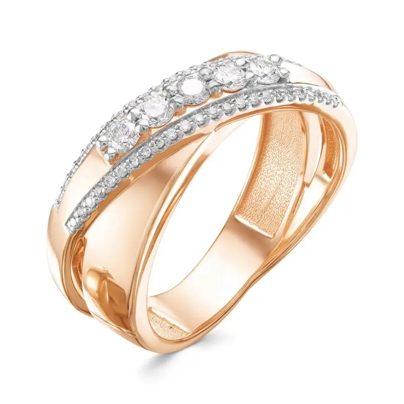 Кольцо декоративное из красного золота