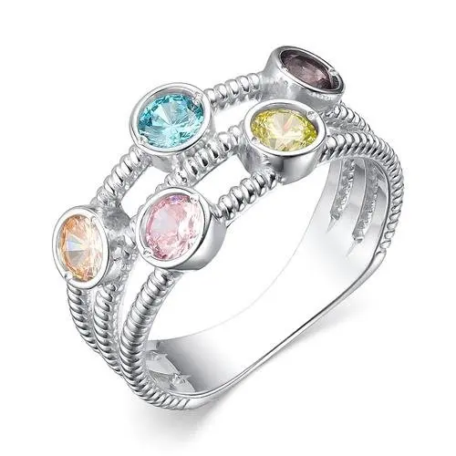 Кольцо декоративное из серебра вид 1