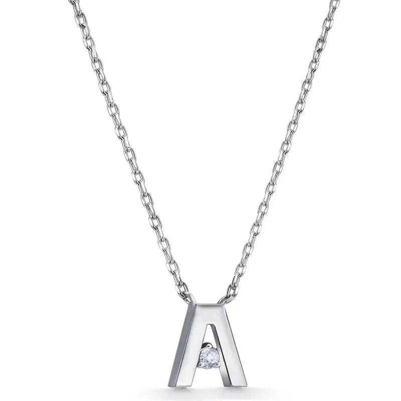 Цепь колье из белого золота