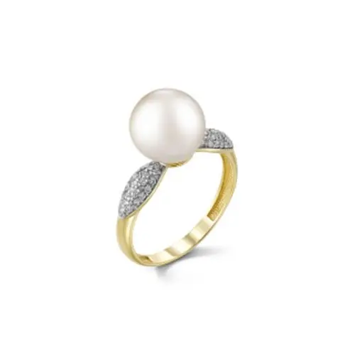 Кольцо декоративное из комбинированного золота