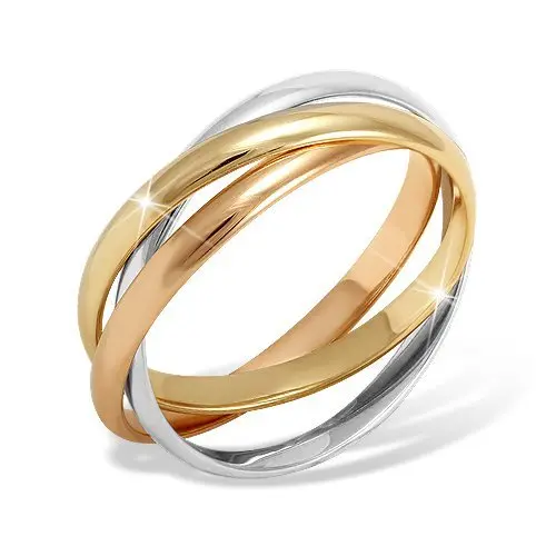 Кольцо декоративное из комбинированного золота