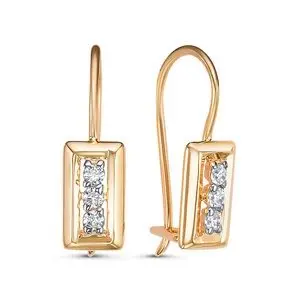 Серьги детские из красного золота