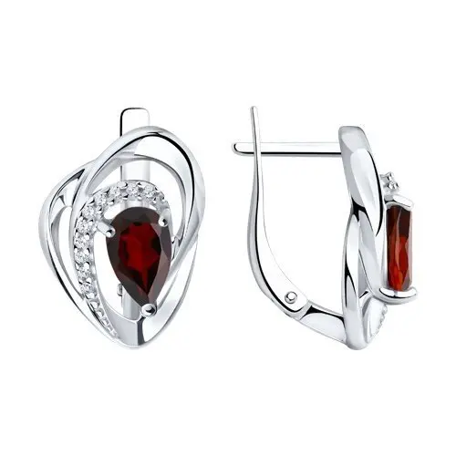 Серьги с английским замком из серебра