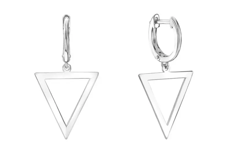 Серьги подвесные из серебра