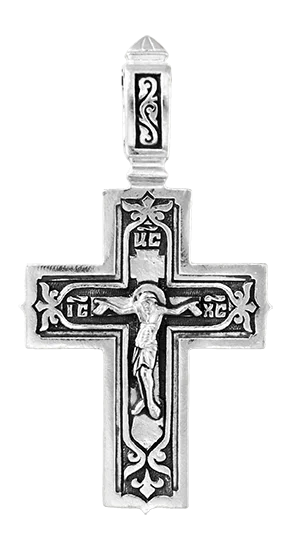 Подвеска крест из серебра