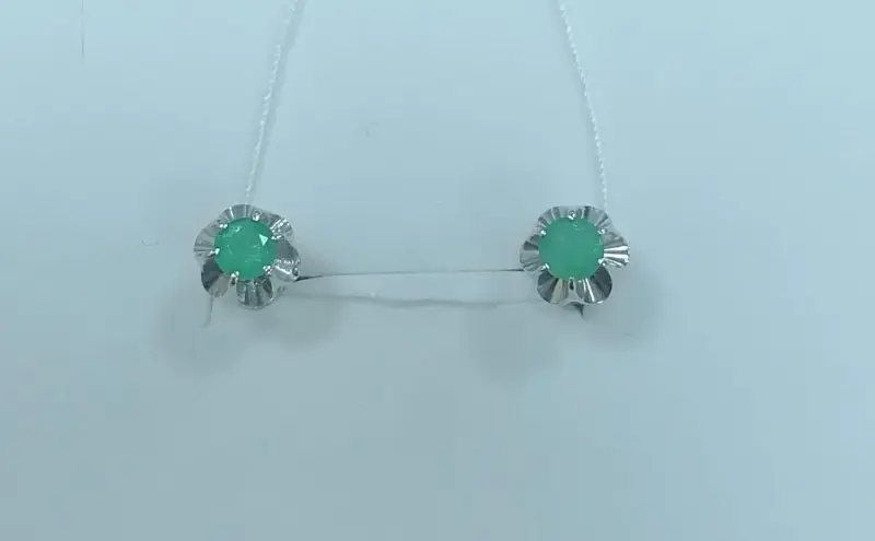 Серьги пуссеты из серебра