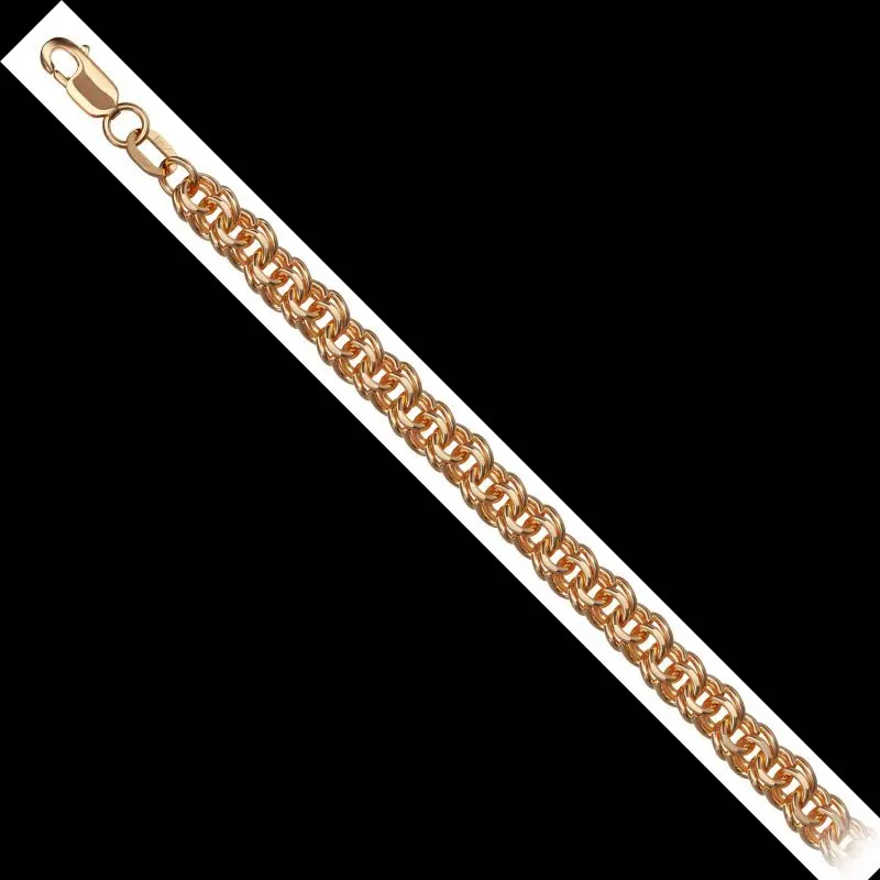 Браслет цепочный из красного золота