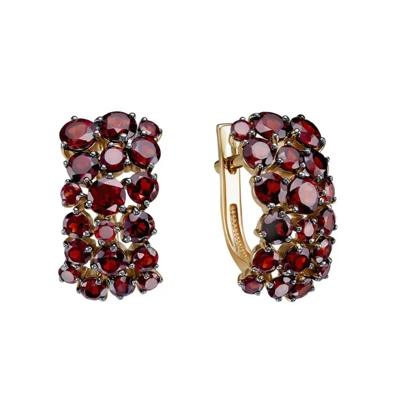 Серьги с английским замком из красного золота