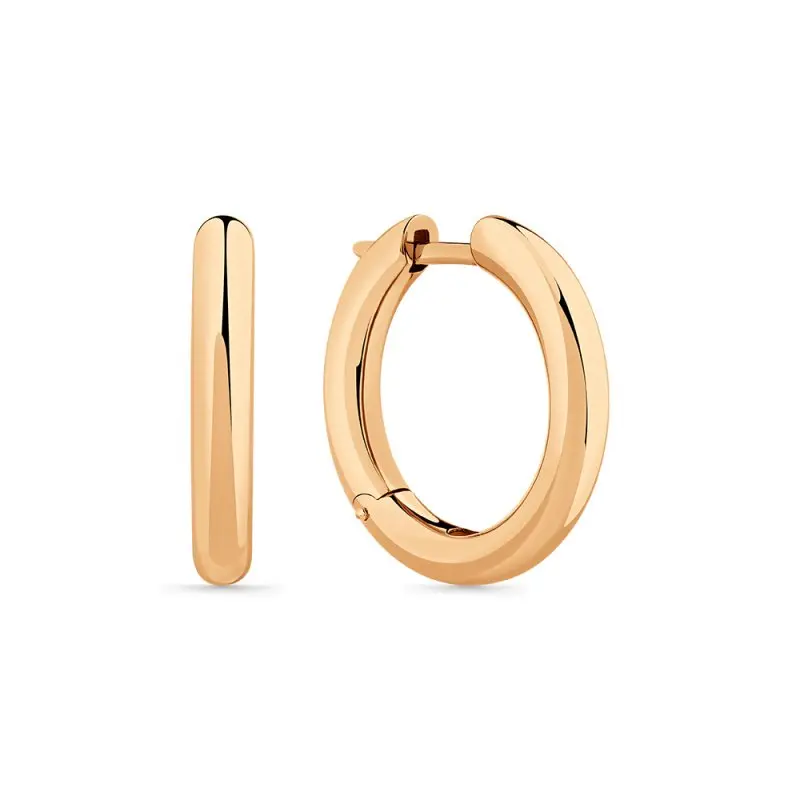 Серьги с английским замком из красного золота