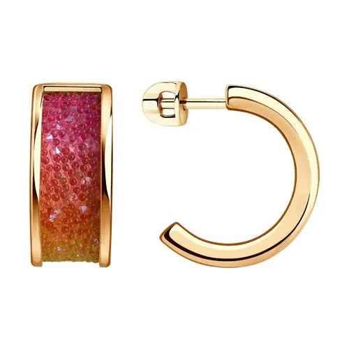 Серьги пуссеты из позолоты