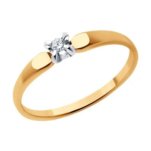 Кольцо декоративное из красного золота