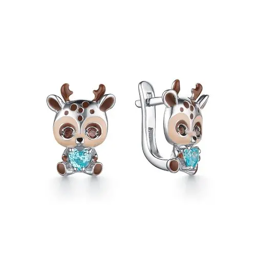 Серьги детские из серебра