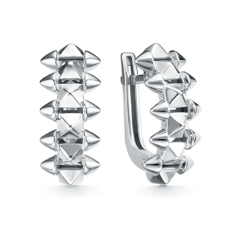 Серьги с английским замком из серебра