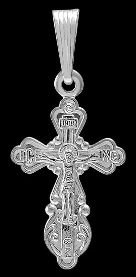 Подвеска крест из серебра