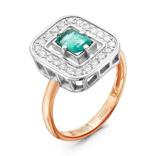 Кольцо декоративное из комбинированного золота