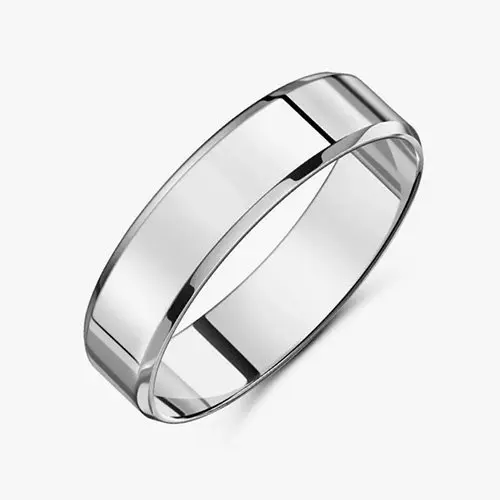 Кольцо обручальное из белого золота