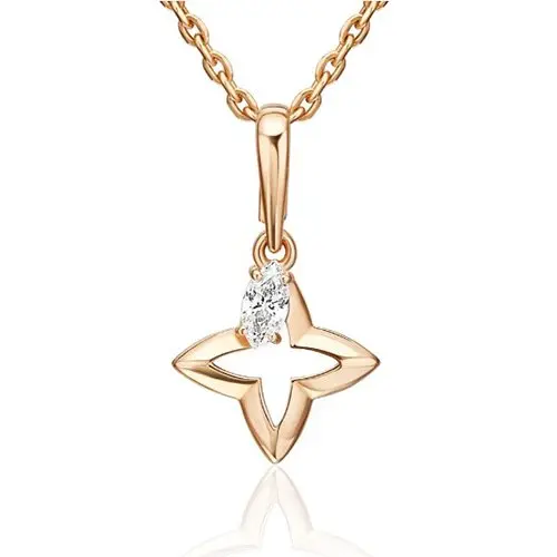 Подвеска декоративная из красного золота