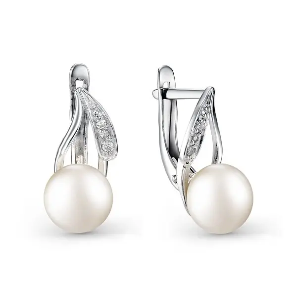 Серьги с английским замком из серебра