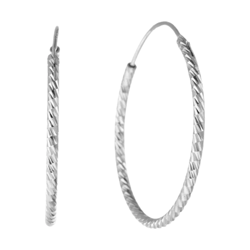 Серьги конго из серебра