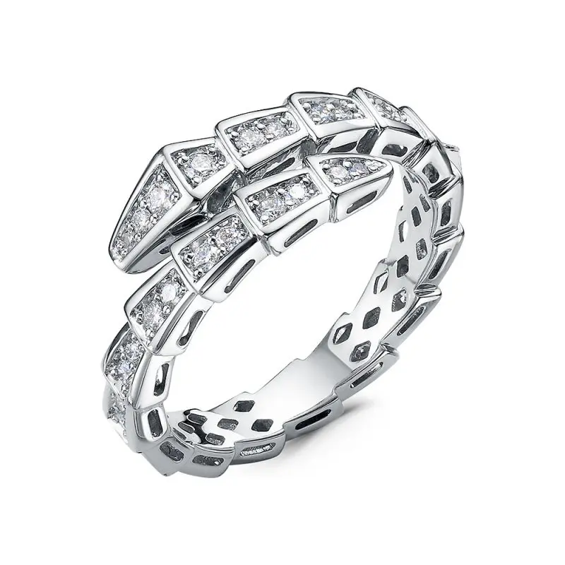 Кольцо декоративное из белого золота