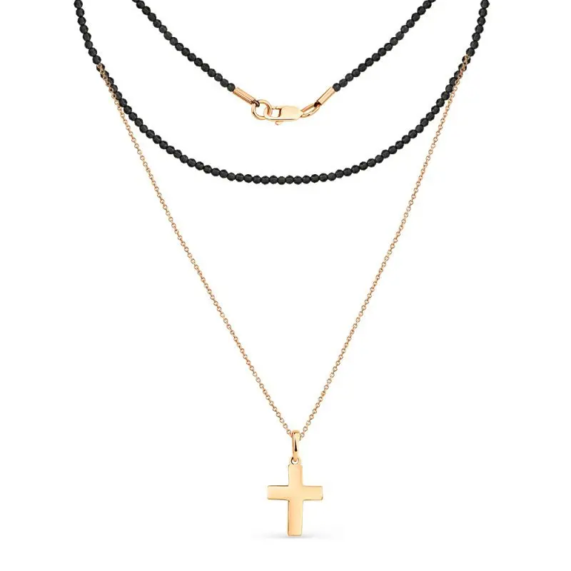 Цепь колье из красного золота