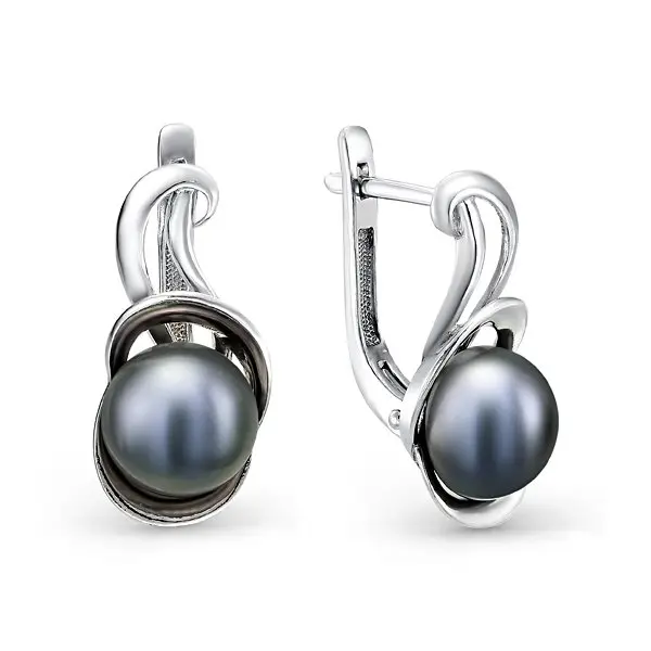 Серьги с английским замком из серебра