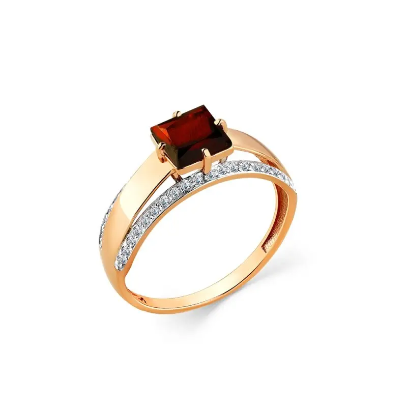 Кольцо декоративное из комбинированного золота