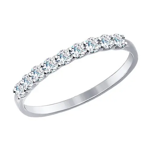 Кольцо декоративное из белого золота