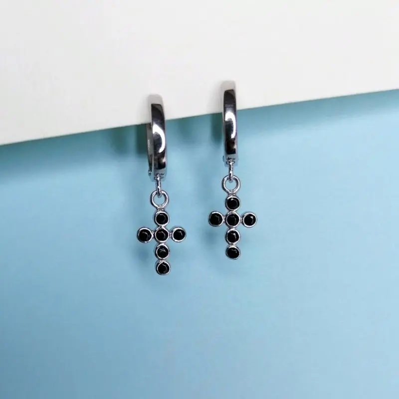 Серьги подвесные из серебра